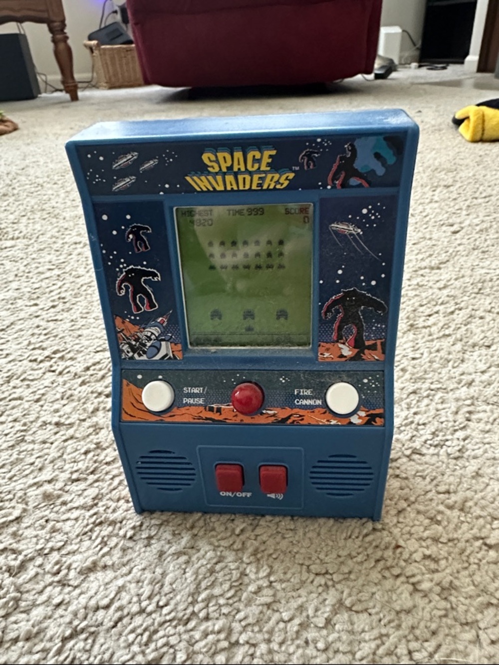 Space Invaders Handheld Electronic Game - Blue